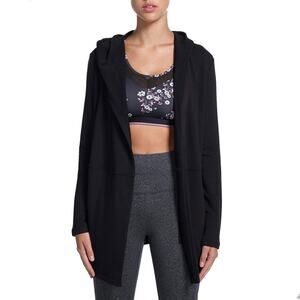 SKECHERS Womens Skechlux Performance Hooded Cardigan Sweater in Black Size XS